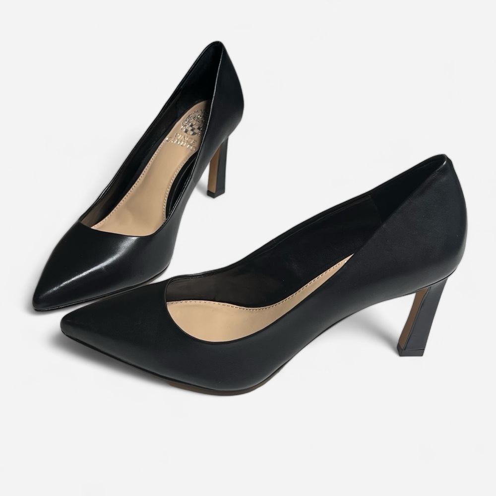Vince Camuto Women's Retsie Shoe Pump Heel Size 7.5M Black 3” Heel EUC w Box